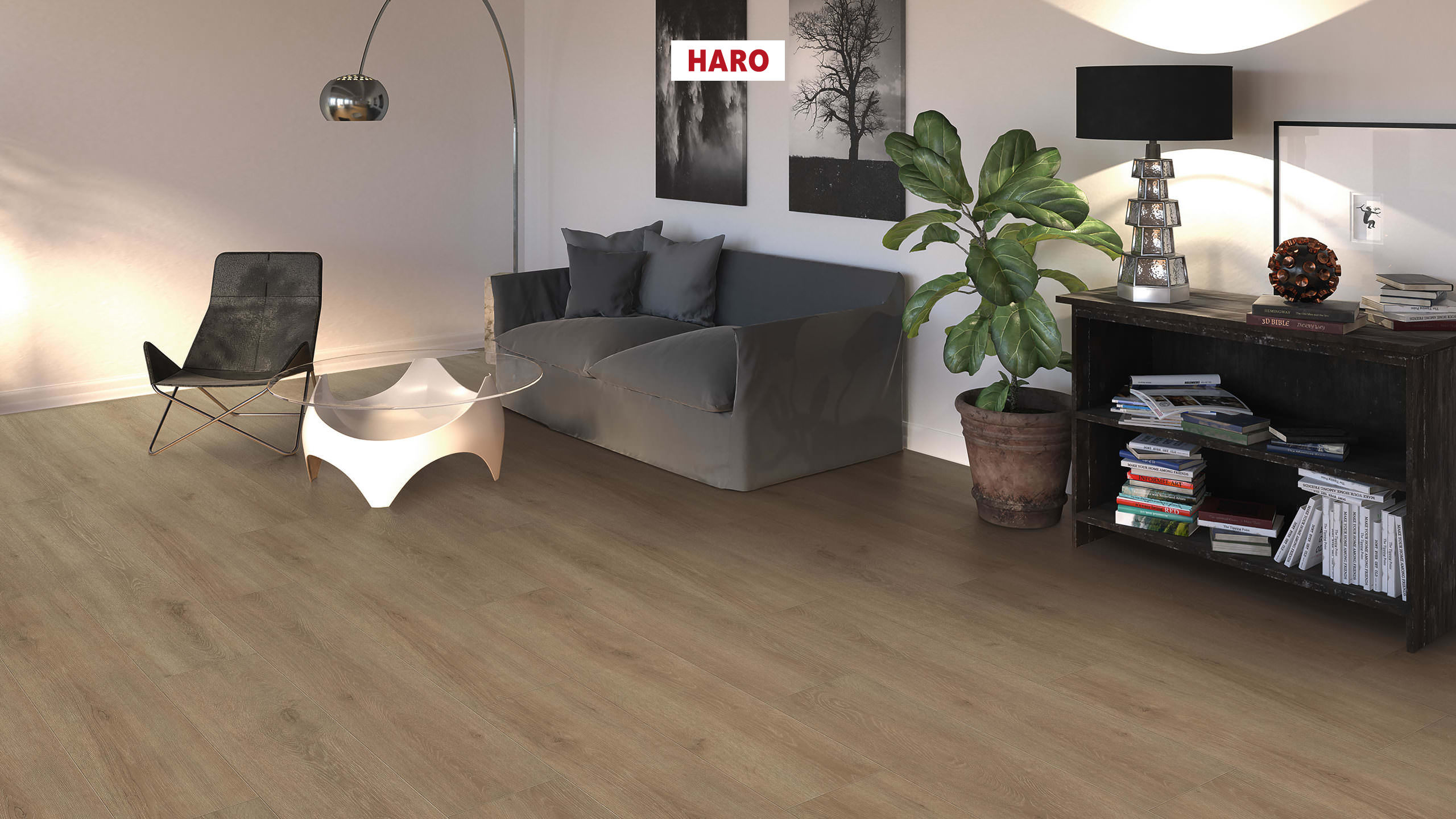 HARO Laminat Eiche Veneto creme authentic Landhausdiele 4V | Tritty 100 Campus | 2.Wahl | 18 m²-4018427485819