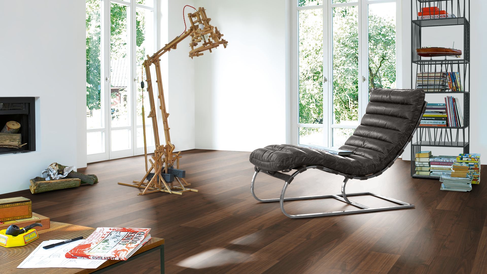 PARADOR Laminat Walnuss Landhausdiele 4-seitige Mini-V-Fuge | Basic 200 | 20 m²-4014809170587