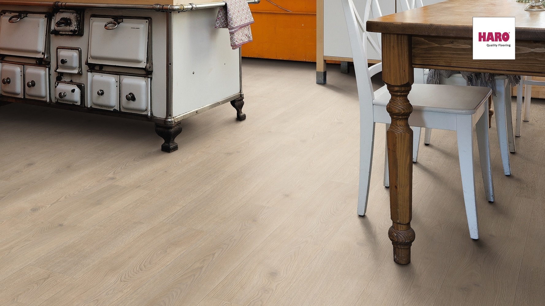 HARO Laminat Eiche Contura steingrau Landhausdiele 4V | Tritty 100 | 2. Wahl | 34 m²-#