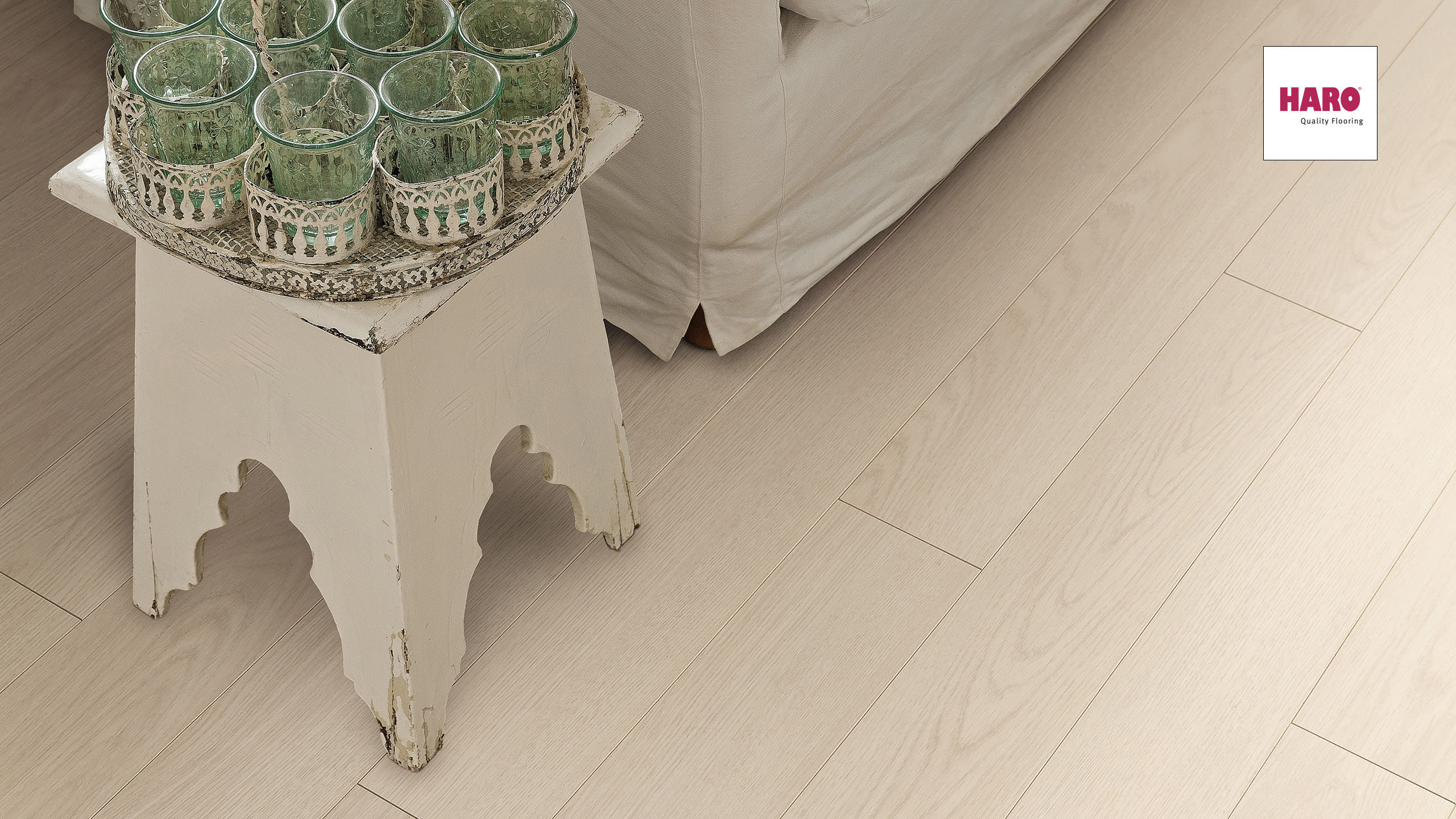 HARO Laminat Eiche edelweiß Landhausdiele | Tritty 100 Loft | 2.Wahl-4018427400873