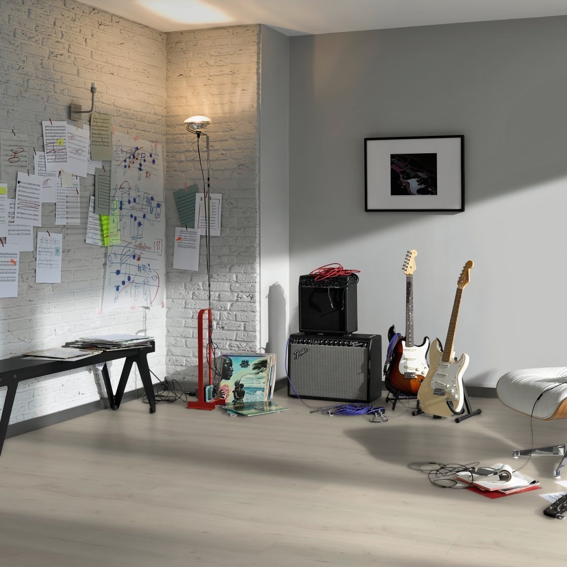 PARADOR Laminat Eiche Loft weiß Landhausdiele Lebhafte Struktur | Urban 8-32 | 22 m²-4014809226512