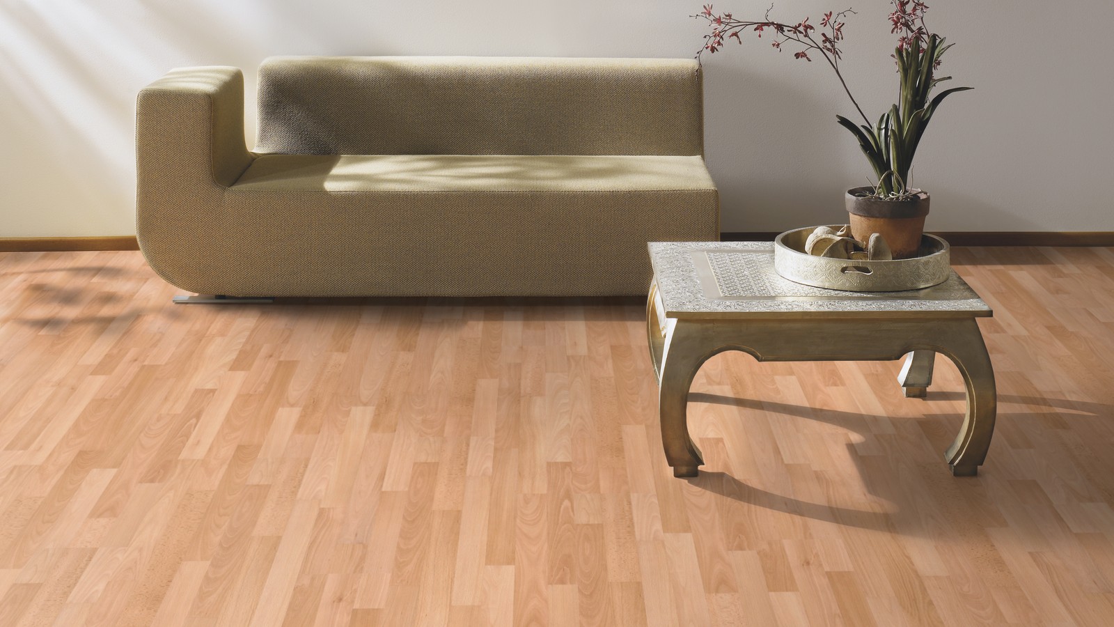 TER HÜRNE Laminat Buche rosebeige Schiffsboden 3-Stab | Vitality Line | 21 m²-4012853119781