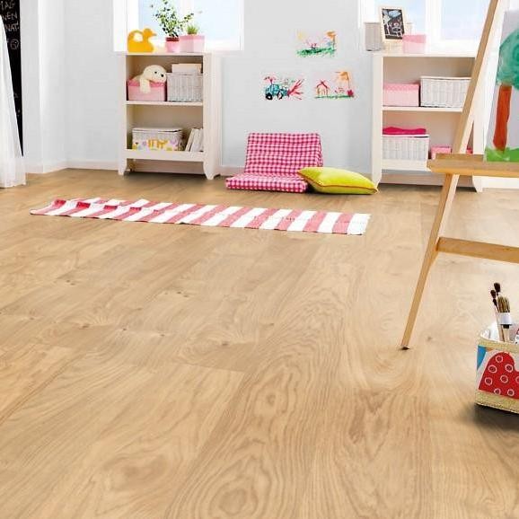 POWER DEKOR Parkett Eiche Natur Landhausdiele 4-seitige V-Fuge unbehandelt | 12 m²-