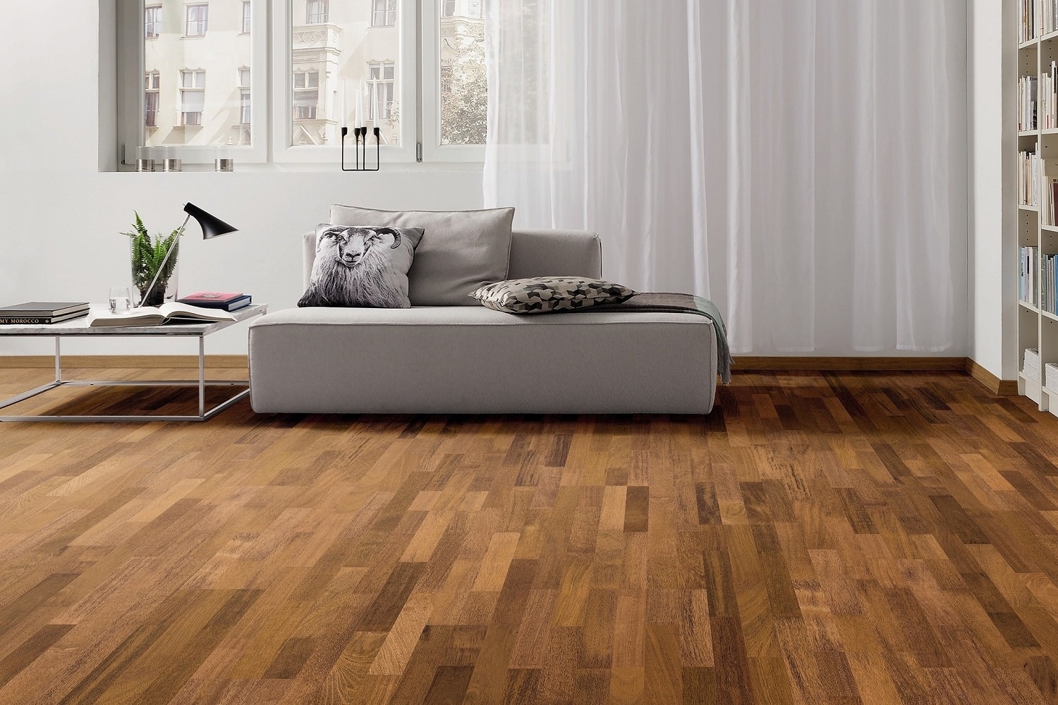 PARADOR Parkett Merbau Schiffsboden 3-Stab lackversiegelt matt | Classic 3060 | 7 m²-4014809226796