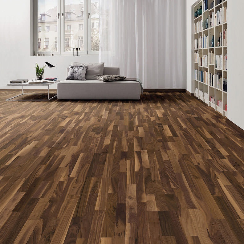 PARADOR Parkett Amerikanischer Nussbaum Schiffsboden 3-Stab lackversiegelt | Sonderedition | 23 m²-# guenstig bei bodenverkauf.de kaufen PARADOR Parkett Amerikanischer Nussbaum Schiffsboden 3-Stab lackversiegelt | Sonderedition | 23 m²-#