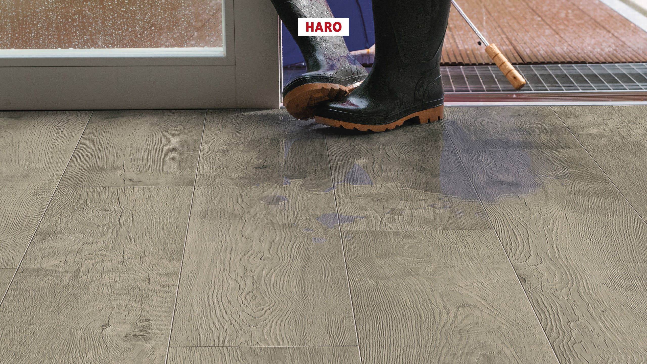HARO Laminat Eiche Bergamo silbergrau Landhausdiele 4V | Tritty 200 Aqua | 2.Wahl | 21,5 m²-4018427475932