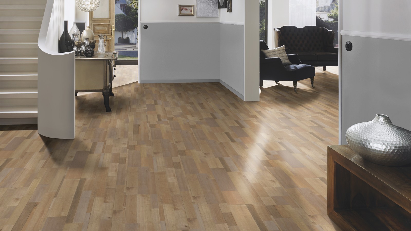 TER HÜRNE Design-Vinylboden Eiche Malmedy beige Mehrstab G07 | Bright Choice Compact-4012853128578