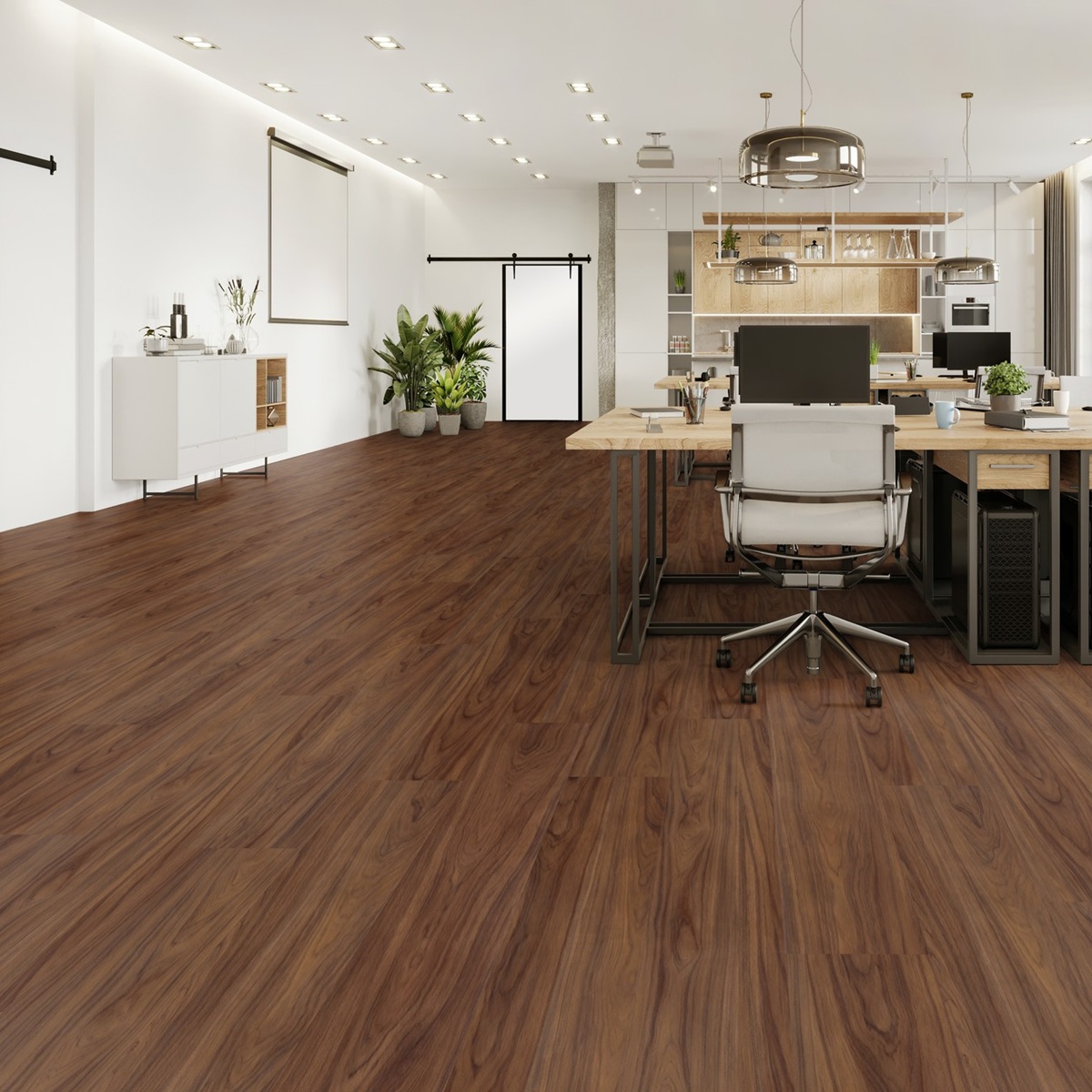 TER HÜRNE Design-Vinylboden Nussbaum Dubai fein-gebürstet Lange Landhausdiele | Grand Choice Comfort