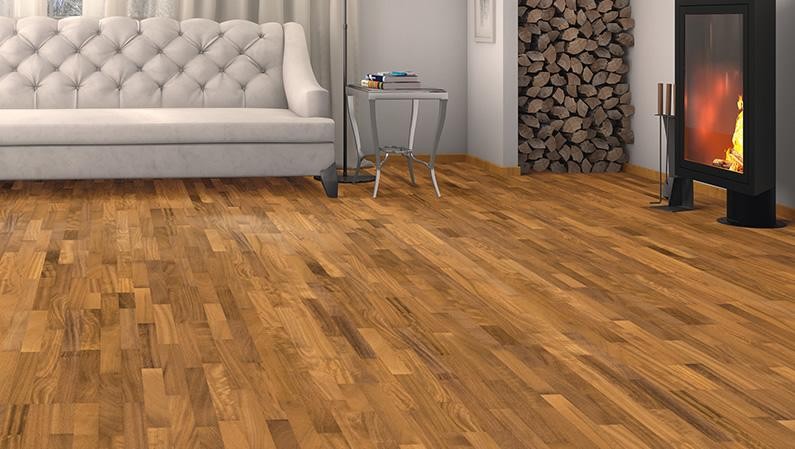 Gold Teak Schiffsboden 3-Stab hochglanz lackiert: 39,5 m²-4250715101172