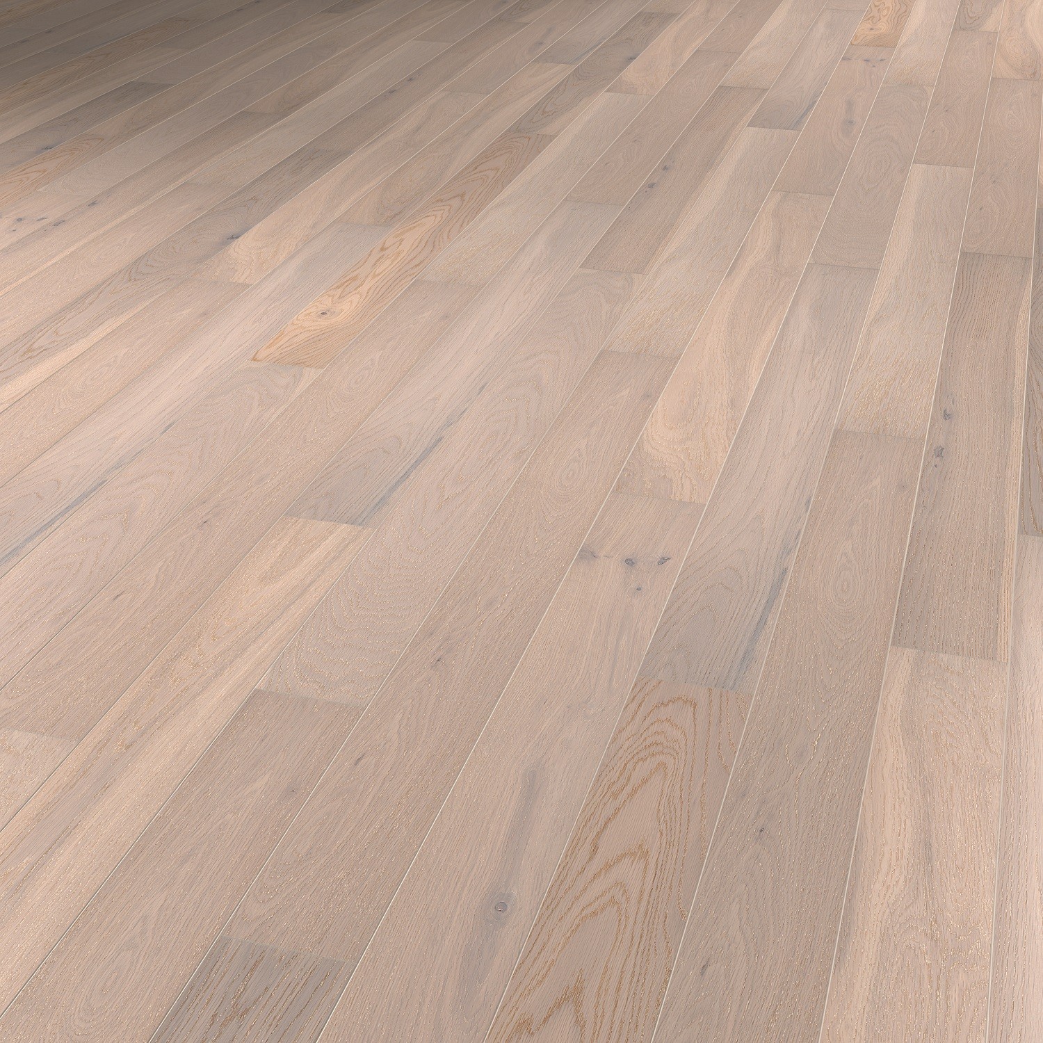 TER HÜRNE Parkett Eiche altweiß Landhausdiele gebürstet mattlackiert | Pure Collection | 14,5 m²-4012853050817