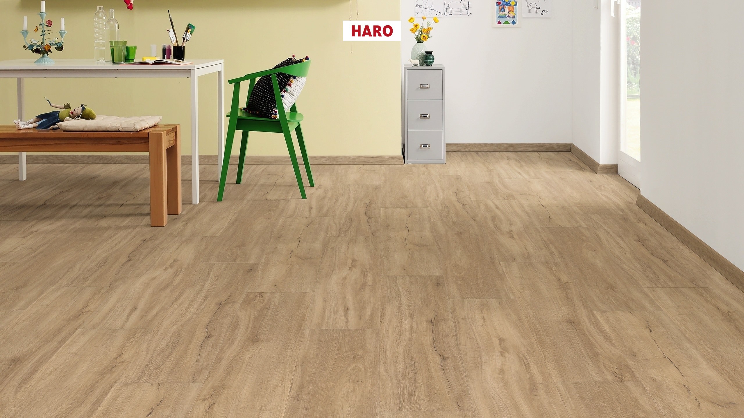 HARO Klebe-Designboden Sandeiche strukturiert Landhausdiele 4MV | DISANO Project | 2. Wahl | 15 m²-4018427488376 guenstig bei bodenverkauf.de kaufen HARO Klebe-Designboden Sandeiche strukturiert Landhausdiele 4MV | DISANO Project | 2. Wahl | 15 m²-4018427488376