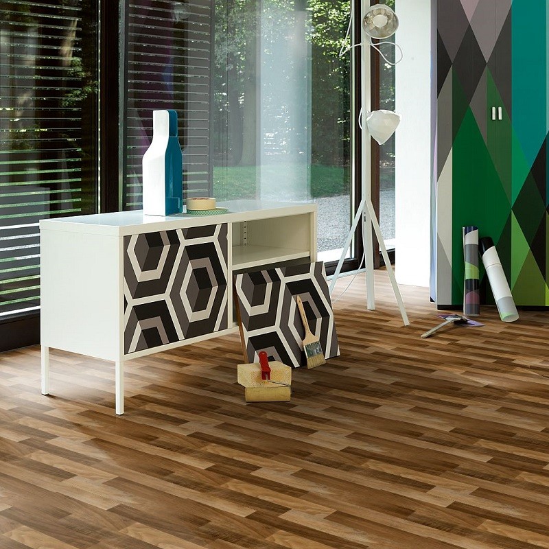 PARADOR Laminat Nussbaum natur Schiffsboden 3-Stab Feinholzstruktur | Click In | 24 m²-4014809153658
