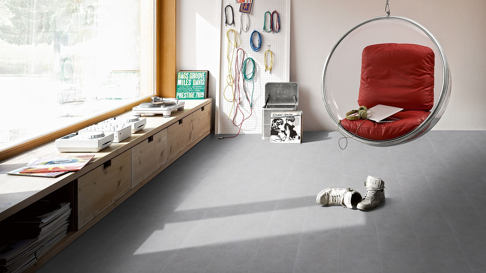 PARADOR Vinylboden Beton grau Steinstruktur | Basic 4.3 | 2. Wahl | 6 m²-4014809170204