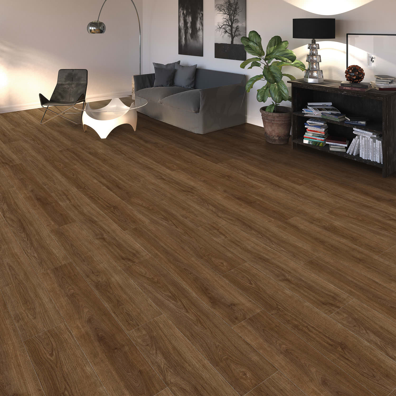 HARO Laminat Eiche Eleganza geräuchert authentic Landhausdiele 4V | Tritty 100 | 13,5 m²-4018427482497
