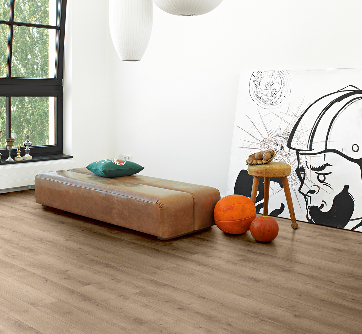 PARADOR Designboden Eiche Pure perlgrau Landhausdiele 4-seitige Fase | Modular ONE Hydron-4014809256595