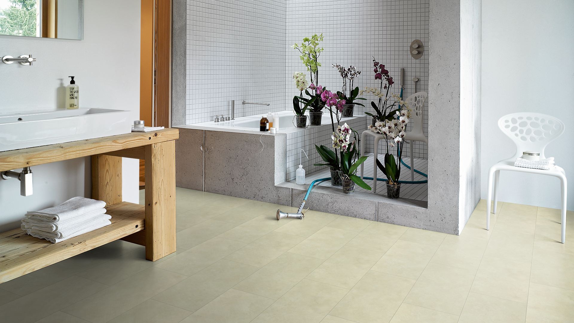 Vinyl Sandstein pastellbeige Steinstruktur | Trendtime 5.30 | 21 m²-4014809160458