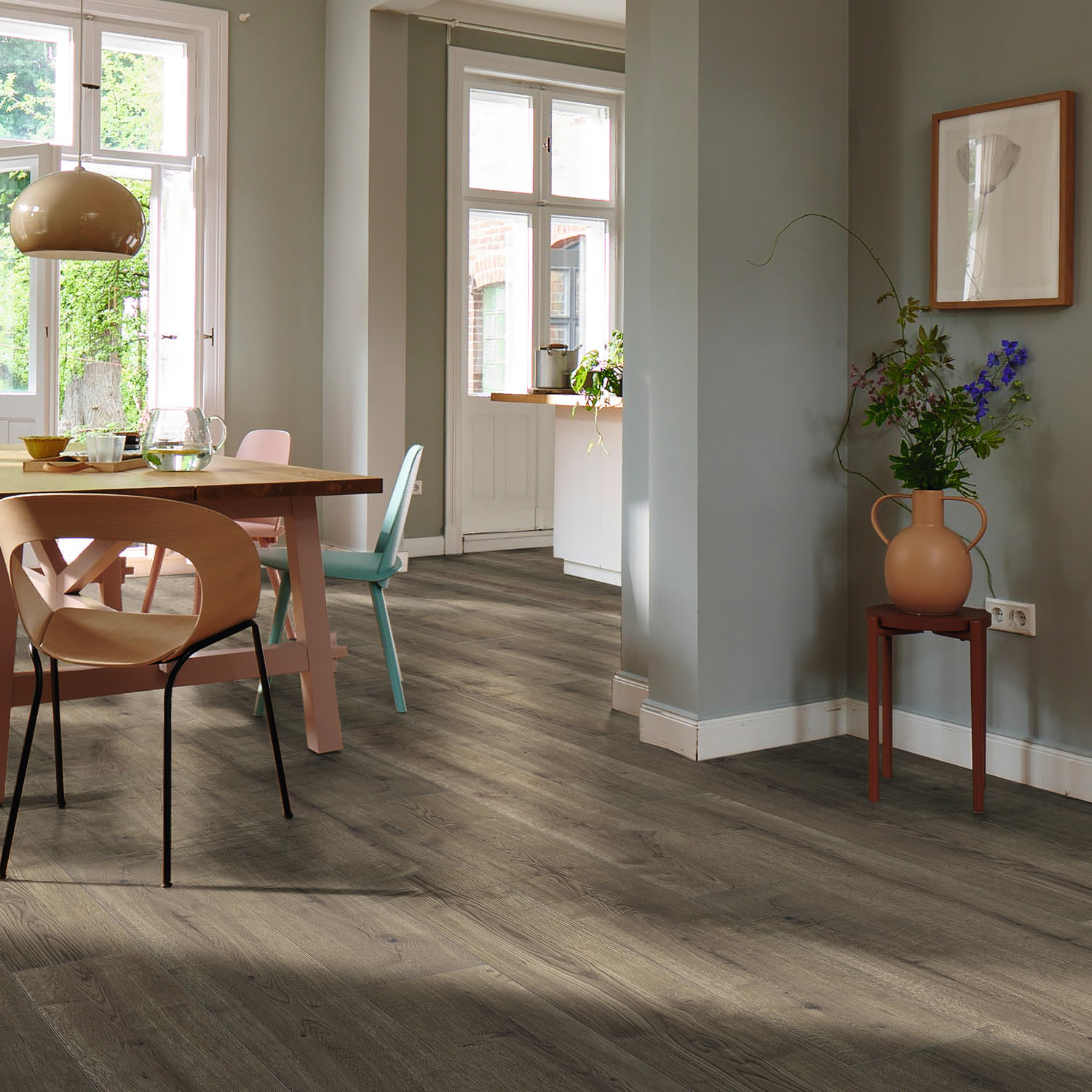 HARO Laminat Eiche Bari grau authentic Landhausdiele 4V | Tritty 90 | 2. Wahl | 29 m²-4018427516246