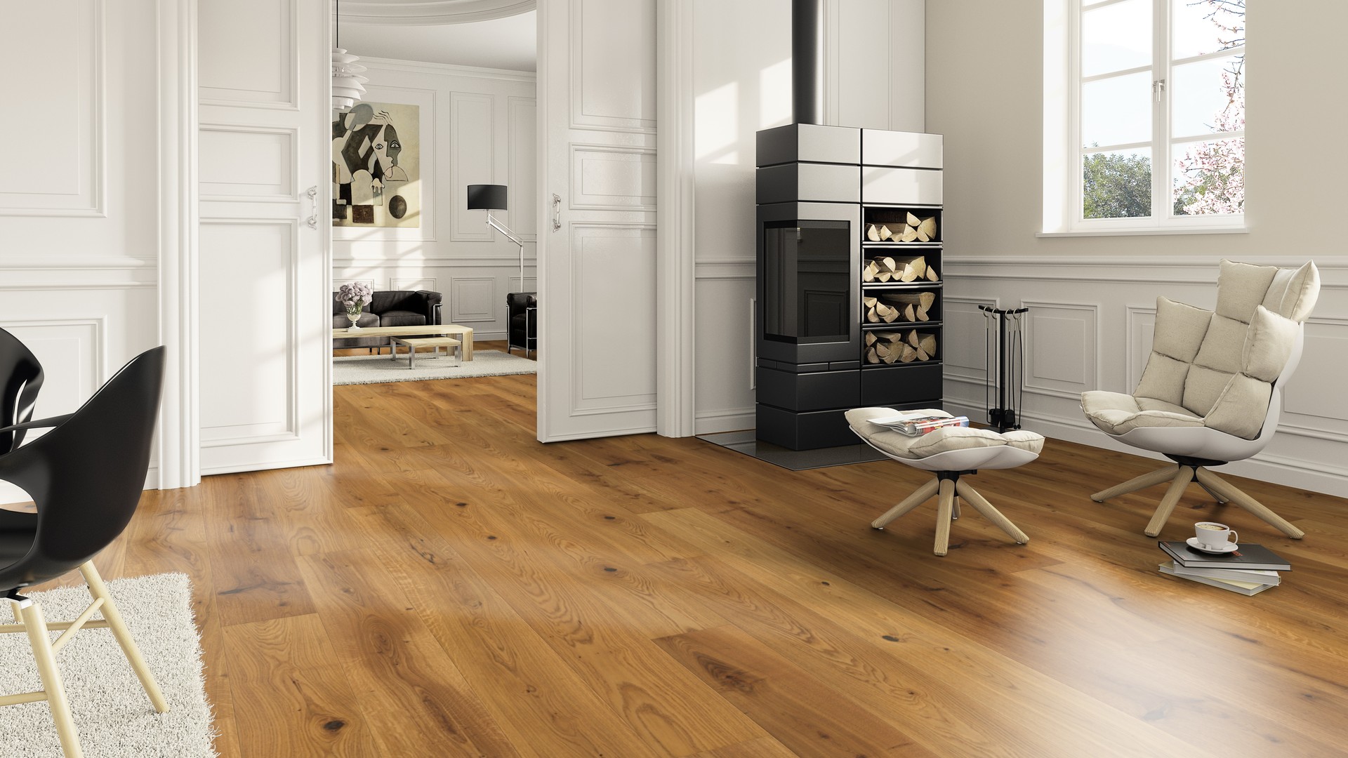 TER HÜRNE Parkett Eiche rustikal Landhausdiele 4-seitige Minifase gebürstet naturgeölt | 38 m²-4012853148231 TER HÜRNE Parkett Eiche rustikal Landhausdiele 4-seitige Minifase gebürstet naturgeölt | 38 m²-4012853148231