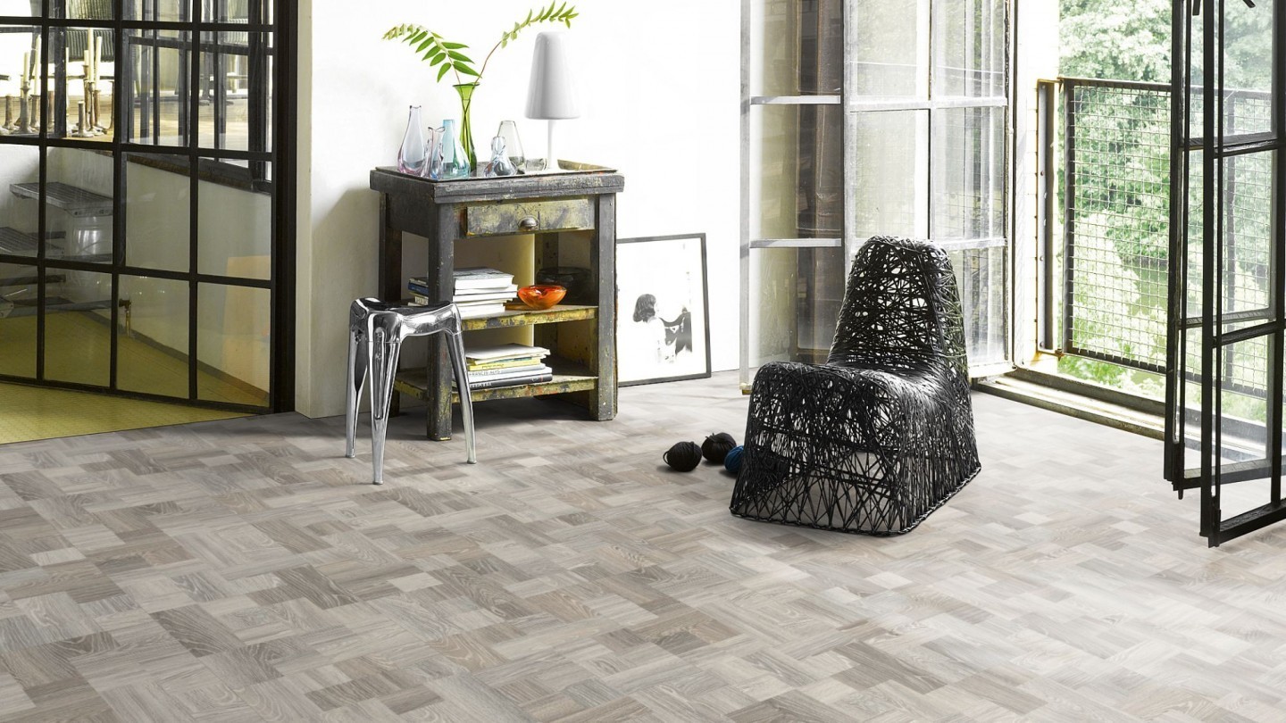 PARADOR Laminat Eiche Louvre gekälkt 4-seitige Mini-V-Fuge | Trendtime 4 | 25 m²-4014809150619