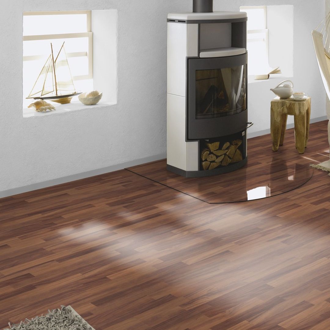 TER HÜRNE Laminat Nussbaum kontrastbraun Schiffsboden 3-Stab | Courage Line | 32 m²-4012853116452