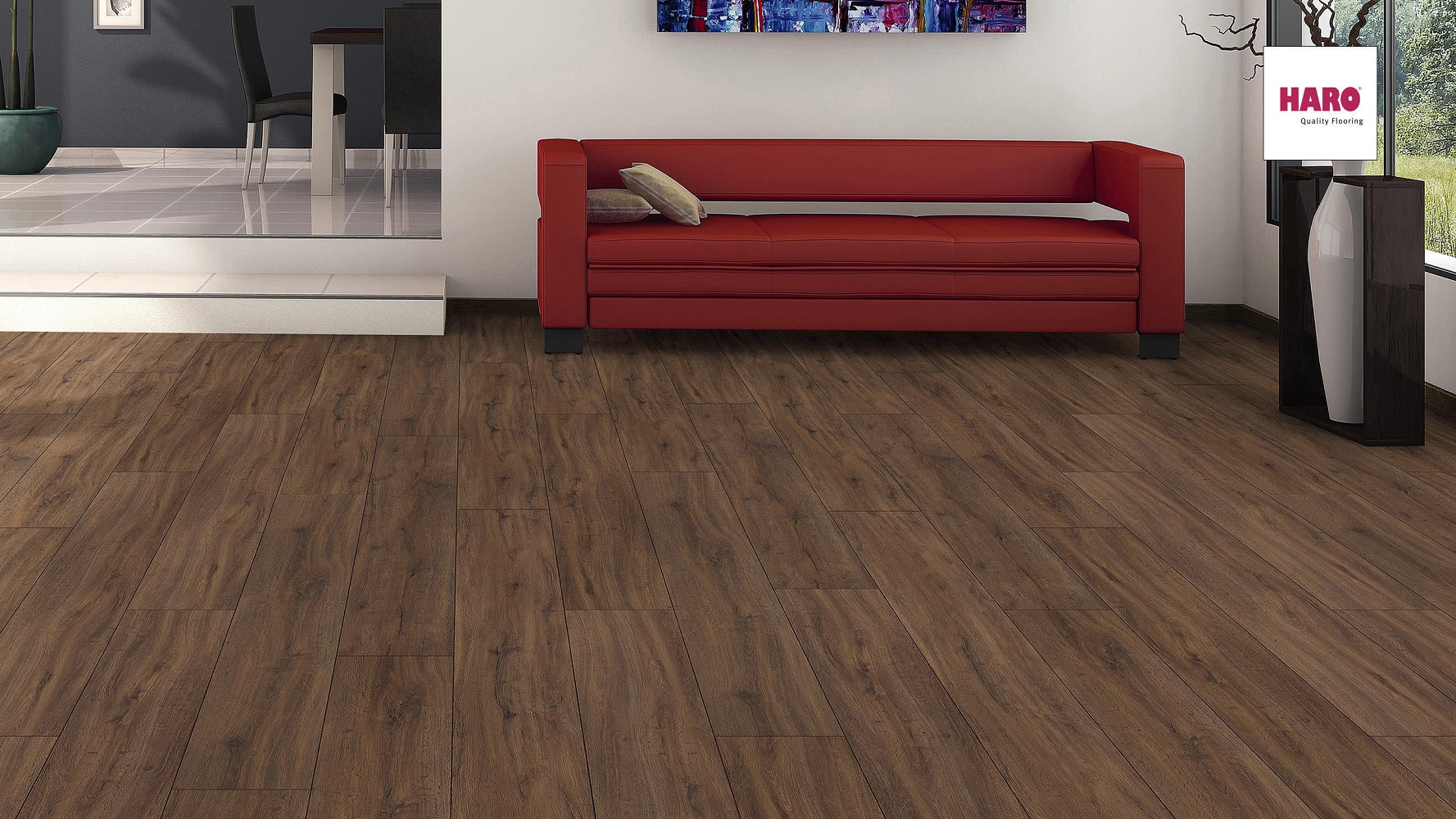 HARO Designboden Französische Räuchereiche Landhausdiele XL | DISANO Classic Aqua | 2. Wahl | 16 m²-4018427343583