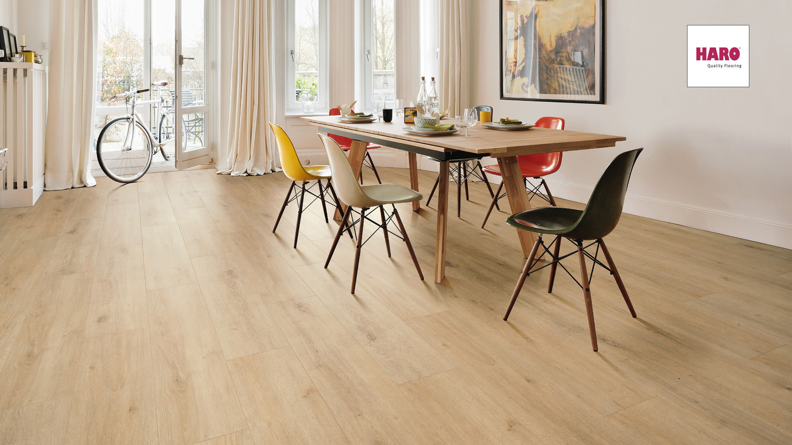 HARO Laminat Eiche Jubile puro authentic matt Landhausdiele 4V | Tritty 100 Campus-4018427390556 guenstig bei bodenverkauf.de kaufen HARO Laminat Eiche Jubile puro authentic matt Landhausdiele 4V | Tritty 100 Campus-4018427390556