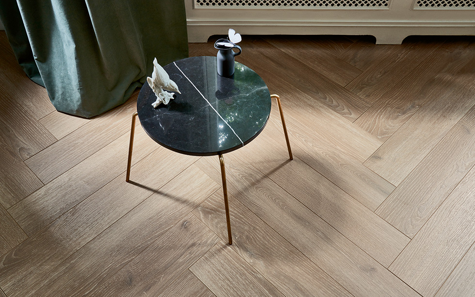 PARADOR Laminat Eiche Skyline perlgrau Naturmattstruktur 4-seitige V-Fuge | Trendtime 3 | 2. Wahl-4014809263258