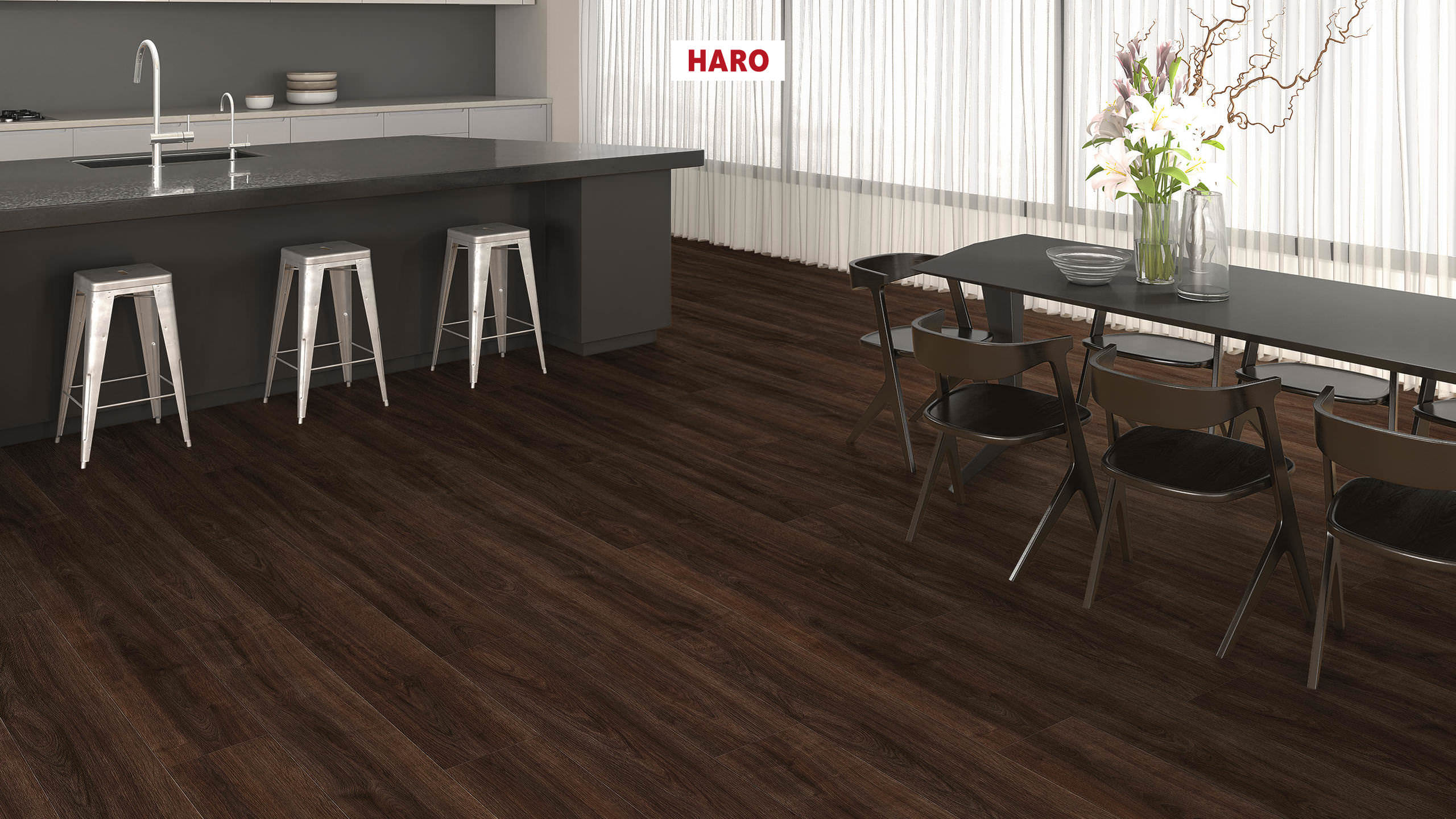 HARO Laminat Eiche Eleganza muskat Landhausdiele 4V | Tritty 200 Aqua | 2. Wahl | 15,5 m²-4018427475963