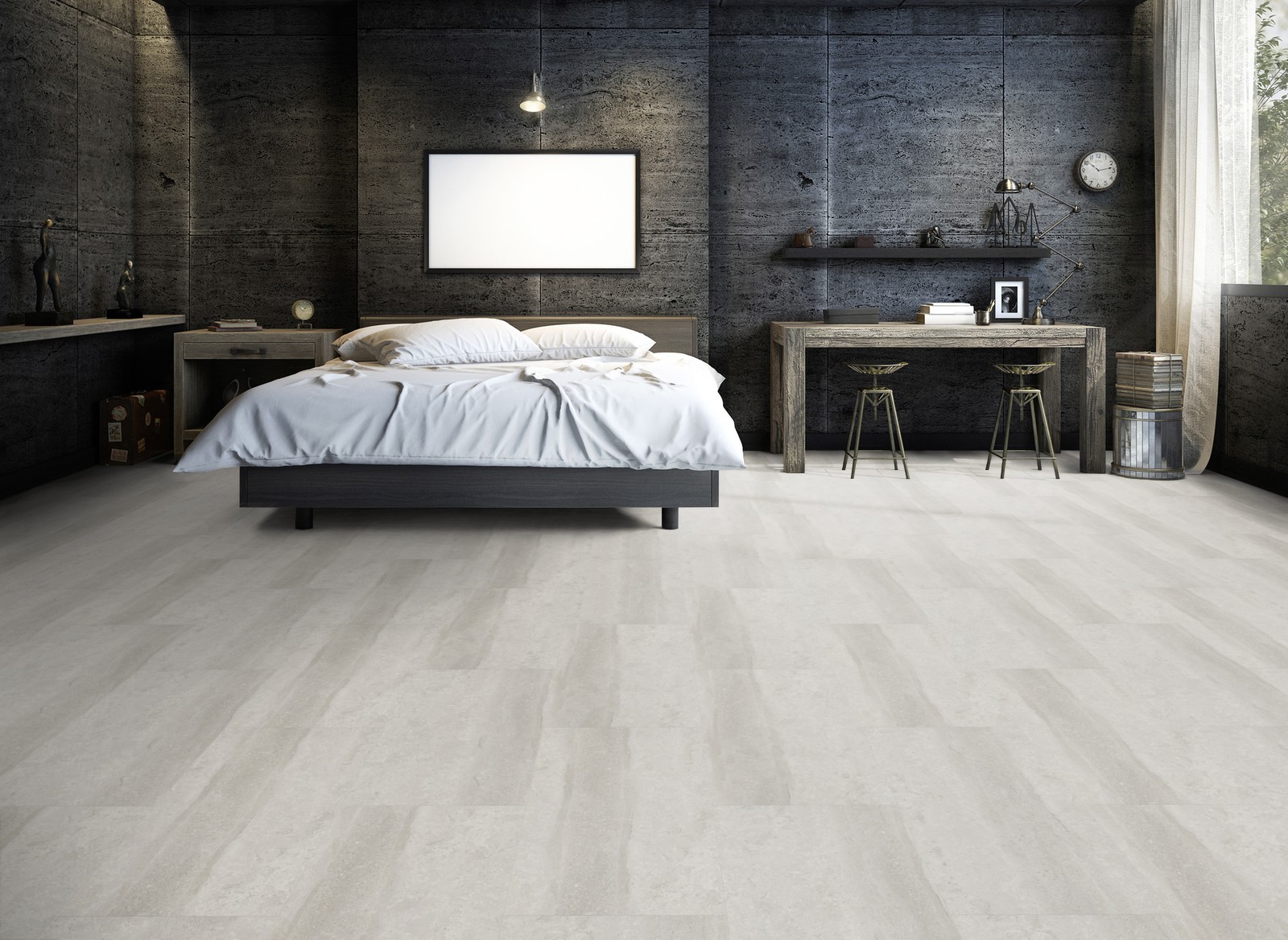 TER HÜRNE Vinylboden Stein Lucca weiß J01 | Stone Choice Compact | 23,5 m²-4012853128646