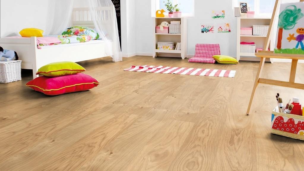 POWER DEKOR Parkett Eiche Natur Landhausdiele 4-seitige V-Fuge unbehandelt | 12 m²-