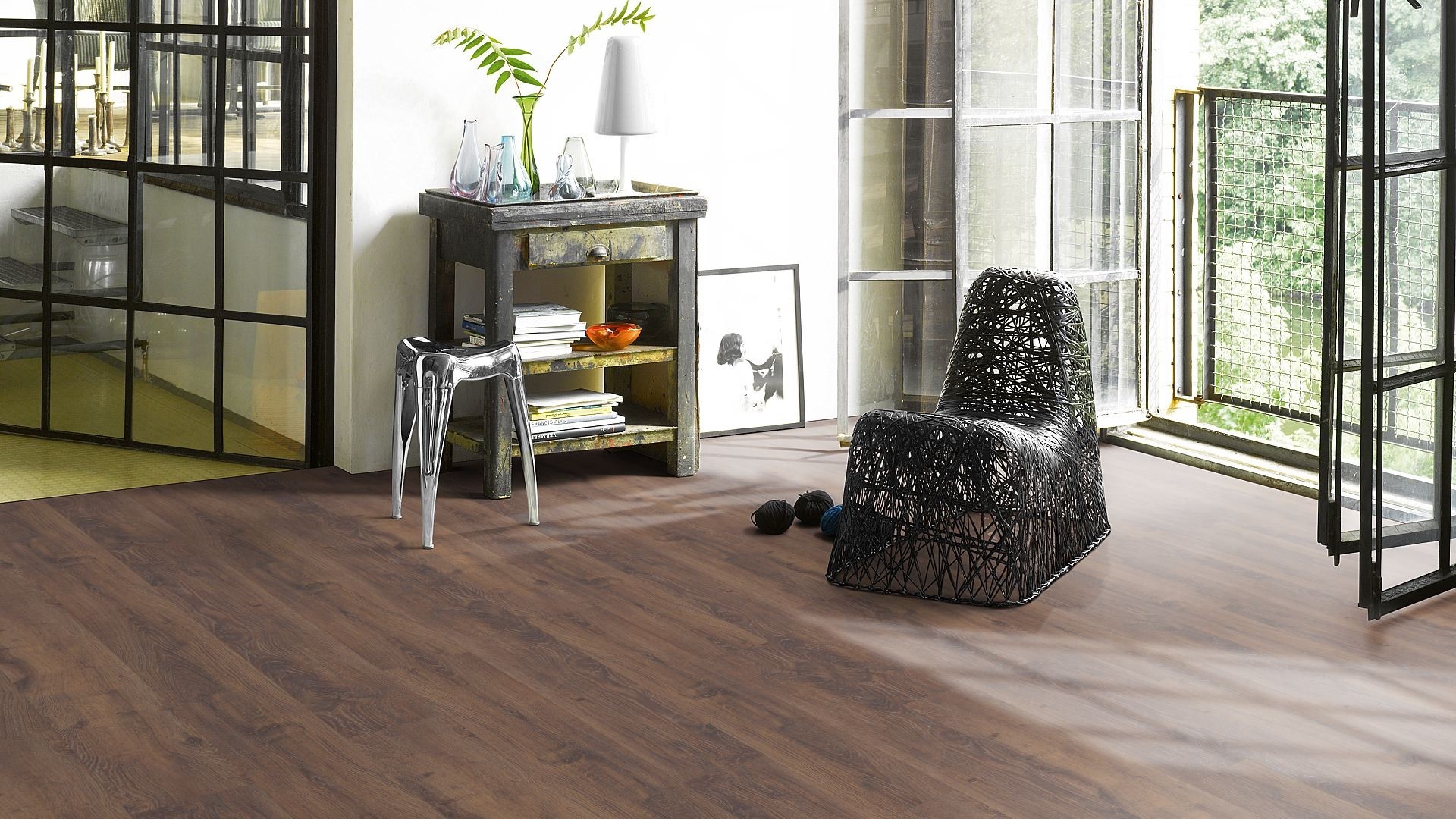 PARADOR Laminat Eiche Colonial Landhausdiele 4-seitige Mini-V-Fuge | Basic 400 | 10 m²-4014809152781