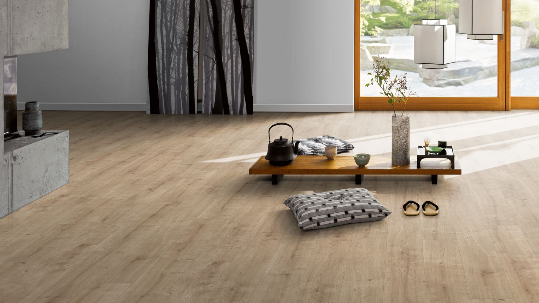 PARADOR Laminat Eiche geschliffen Landhausdiele 4-seitige Mini-V-Fuge | Click In | 9 m²-4014809184195