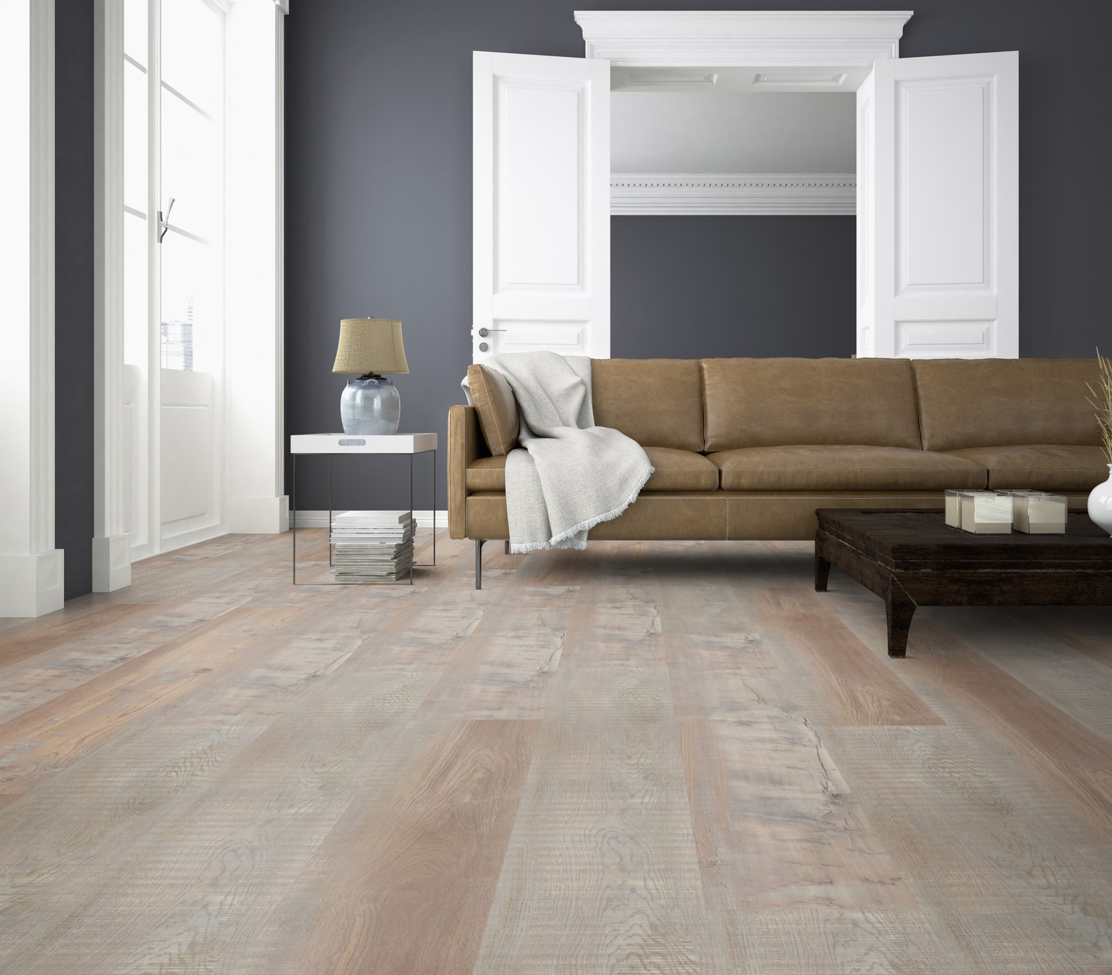 TER HÜRNE Vinylboden Pinie Valencia beigegrau Lange Landhausdiele G01 | Bright Choice | 21 m²-4012853128592