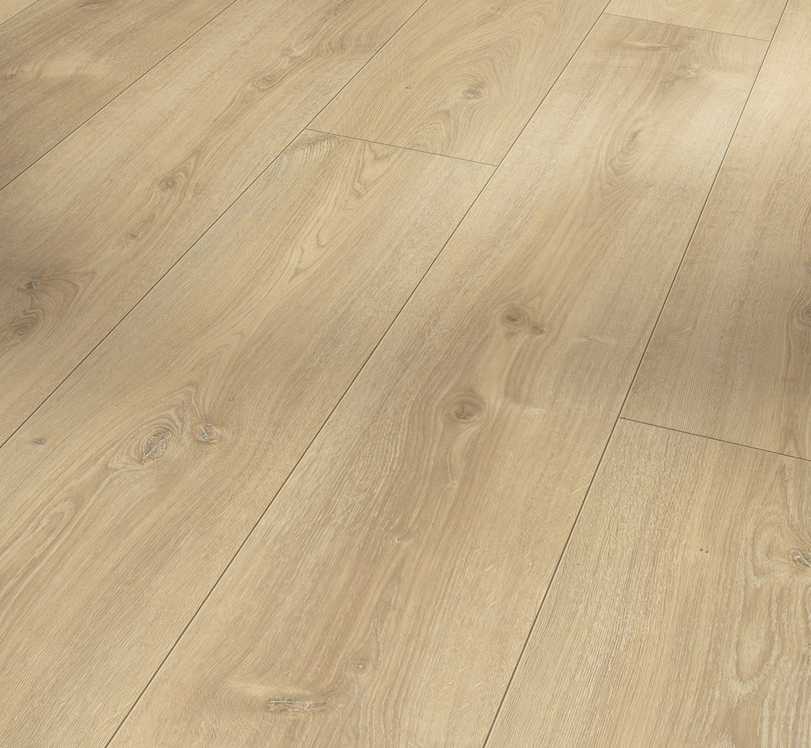PARADOR Laminat Eiche Nova hell gekälkt Naturstruktur Landhausdiele 4-seitige V-Fuge | Trendtime 6 | 28 m²-4014809167969