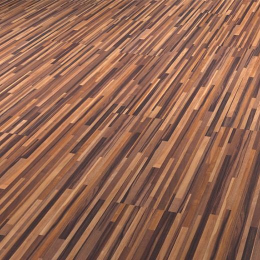 TER HÜRNE Laminat Nussbaum mittelbraun Multistripe | Step One-4024895014924