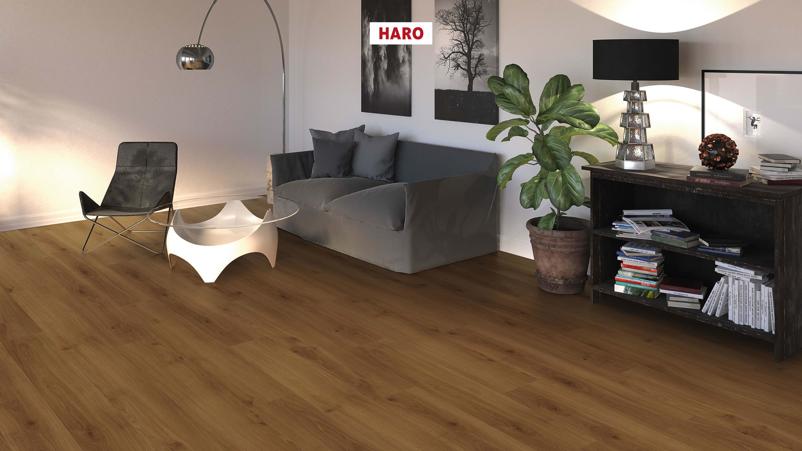 HARO Laminat Eiche Emilia bernstein authentic soft Landhausdiele 4V | Tritty 100 | 2.Wahl-4018427475826