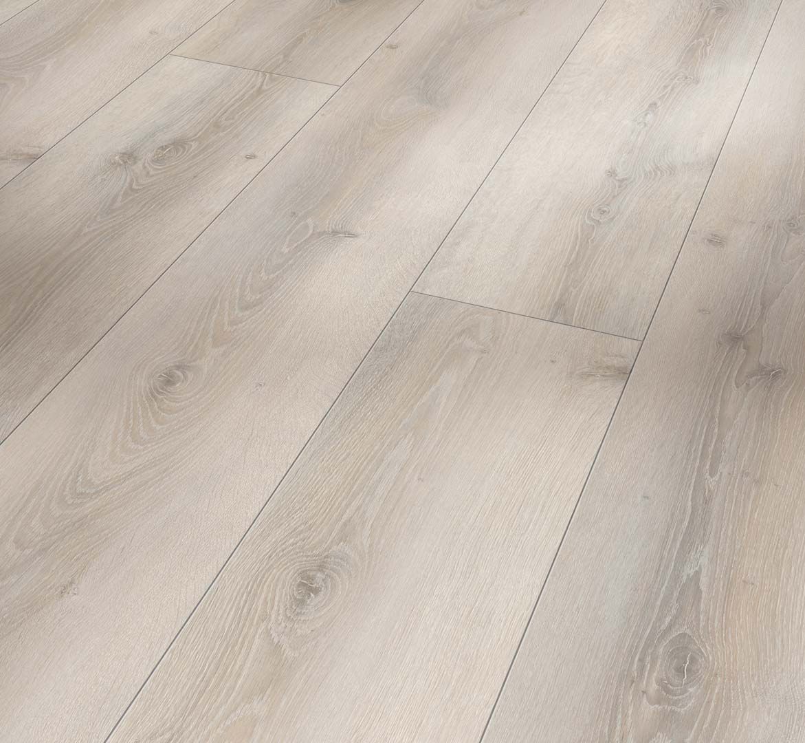 PARADOR Laminat Eiche Askada weiß gakälkt Landhausdiele 4-seitige V-Fuge | Basic 600 XL | 12 m²-4014809170495