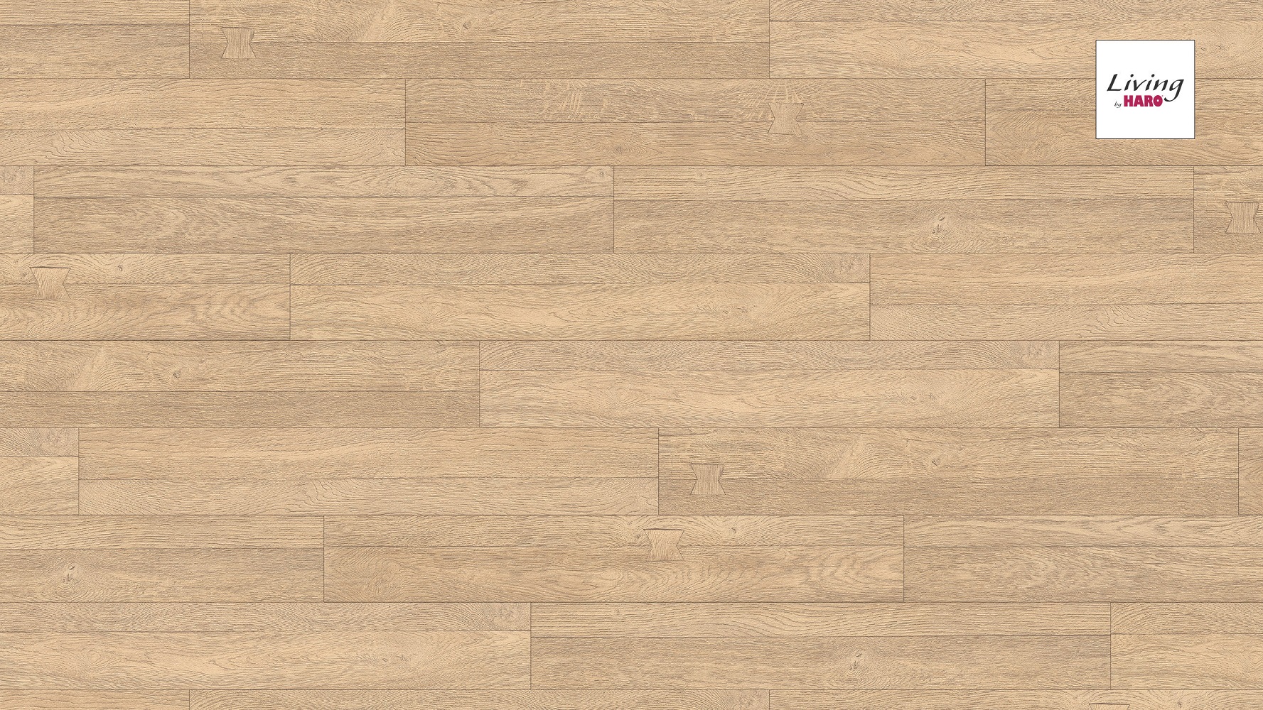 HARO Laminat Schlosseiche sand 2-Stab 4V Pore rustikal | Living | 14 m²-4018427386627