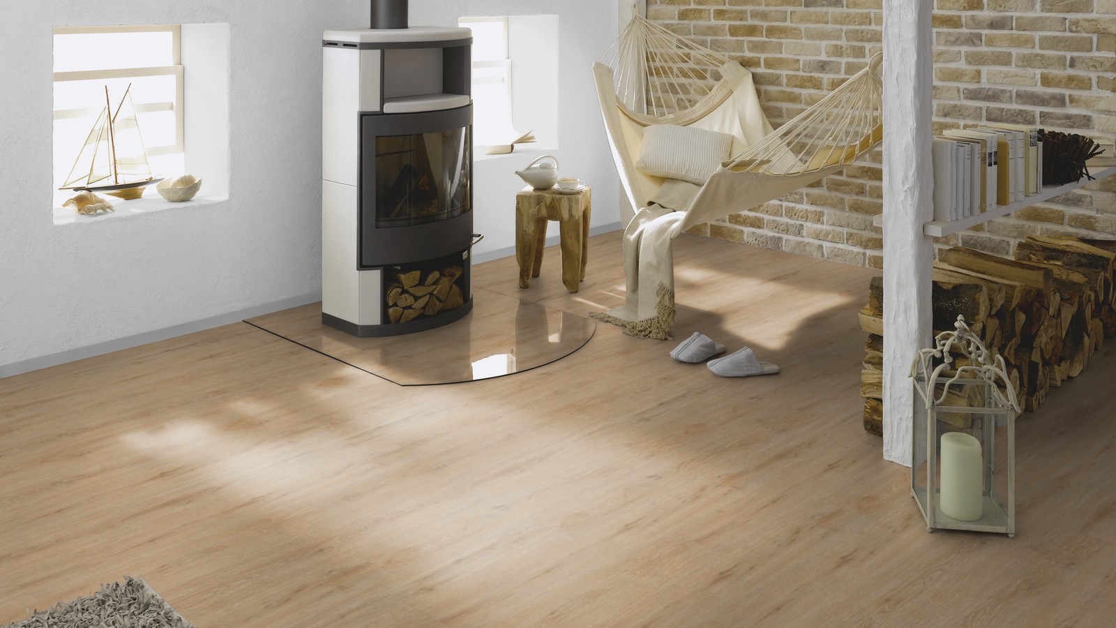 TER HÜRNE Vinylboden Eiche Gent beigebraun Landhausdiele G03 | Bright Choice Compact | 34 m²-4012853110887