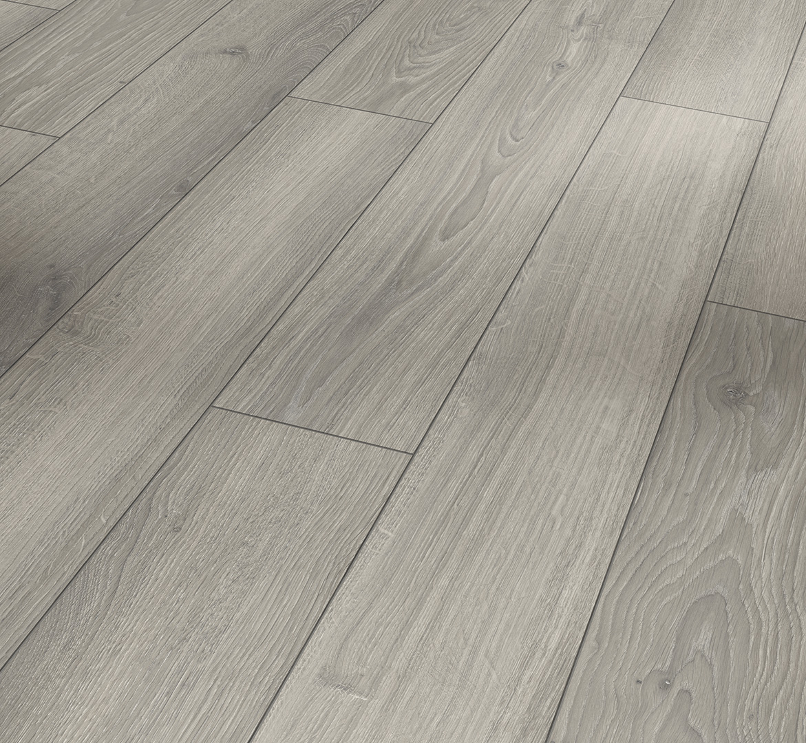 PARADOR Laminat Eiche Studioline lichtgrau Landhausdiele 4-seitige V-Fuge | Classic 1050 | 2. Wahl-#
