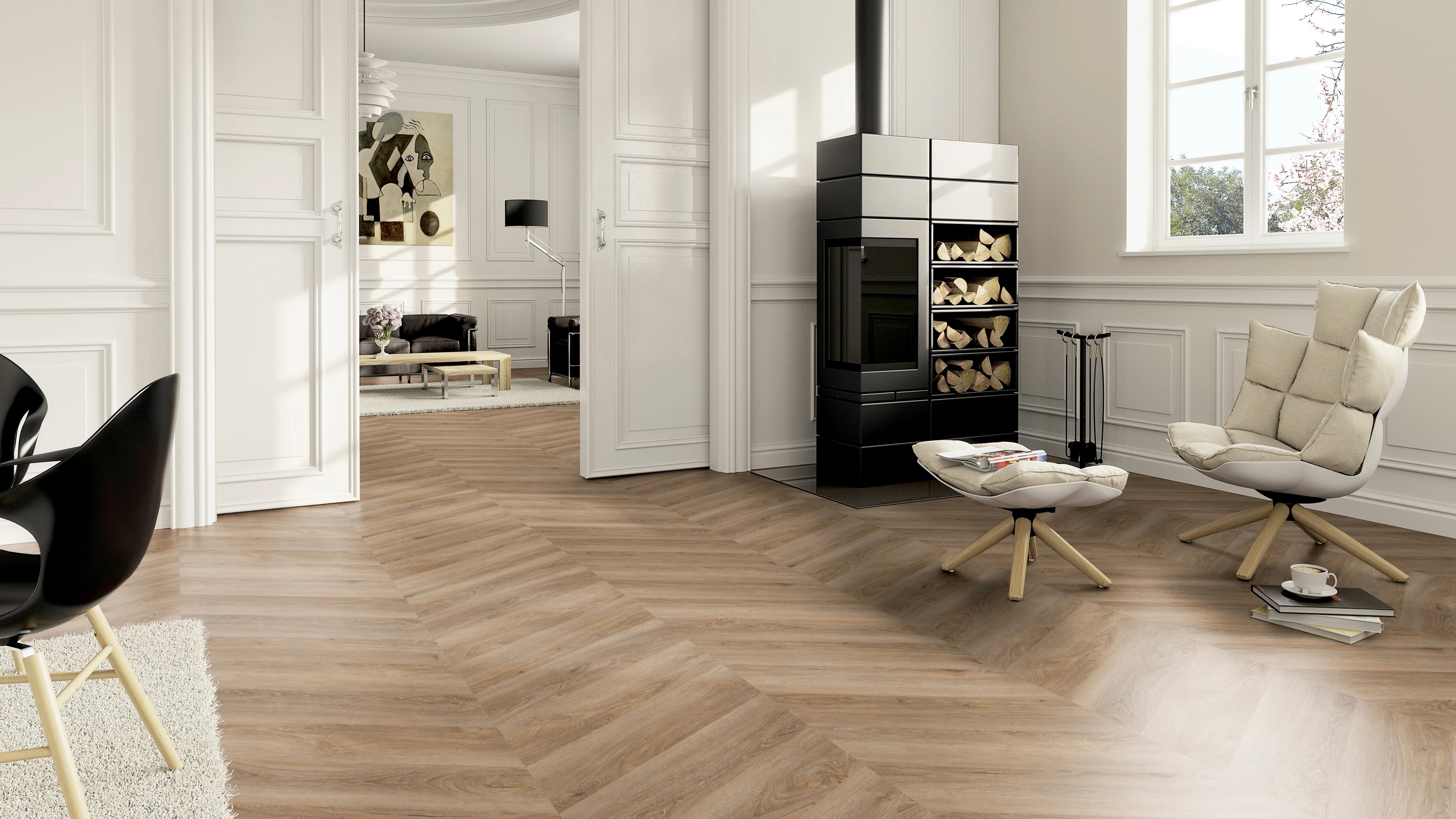 TER HÜRNE Design-Vinylboden Eiche Malaga Chevron | Perform