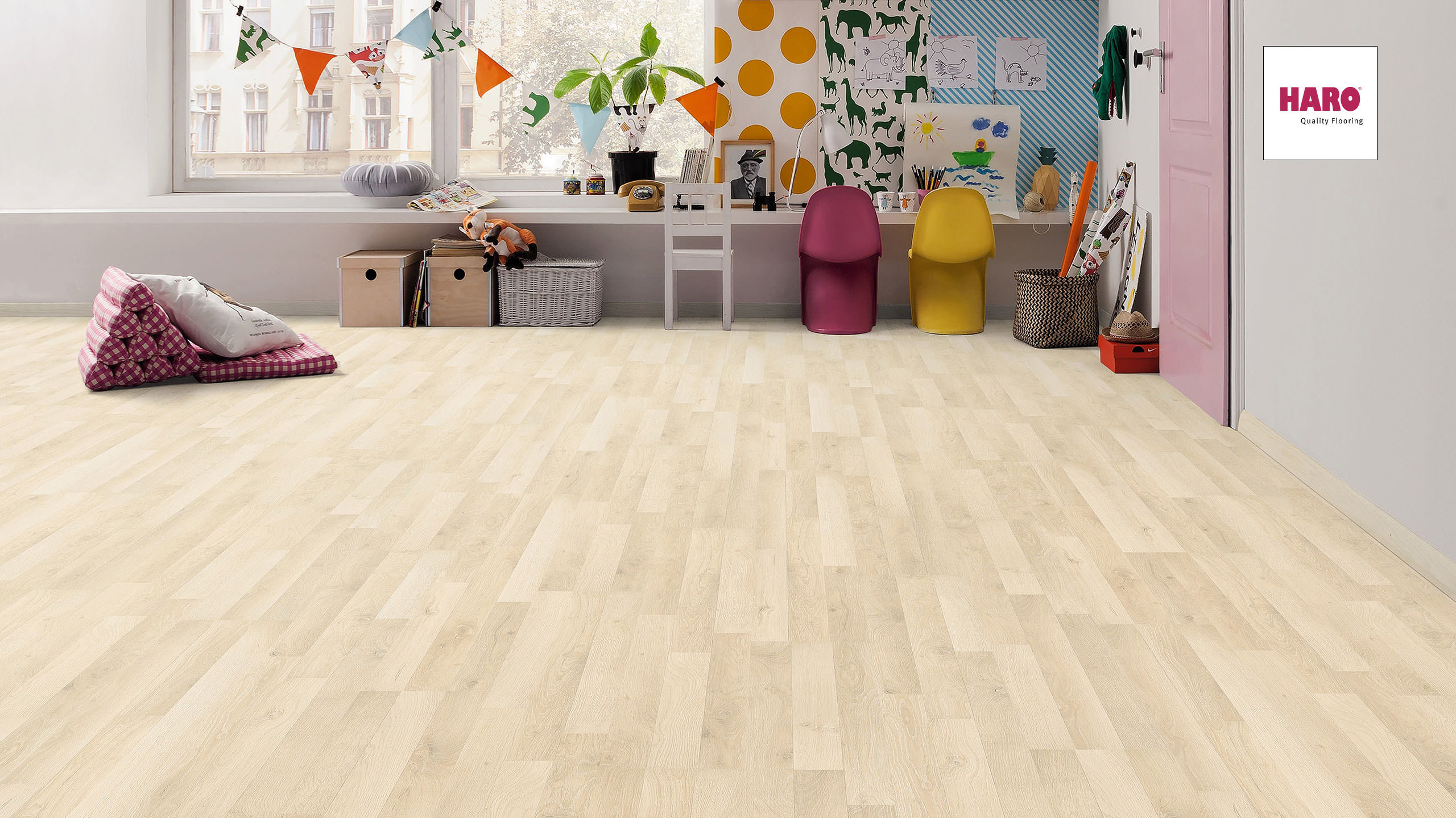 HARO Laminat Samteiche creme Schiffsboden 3-Stab strukturiert matt | Sonderedition | 19 m²-4018427386603 guenstig bei bodenverkauf.de kaufen HARO Laminat Samteiche creme Schiffsboden 3-Stab strukturiert matt | Sonderedition | 19 m²-4018427386603