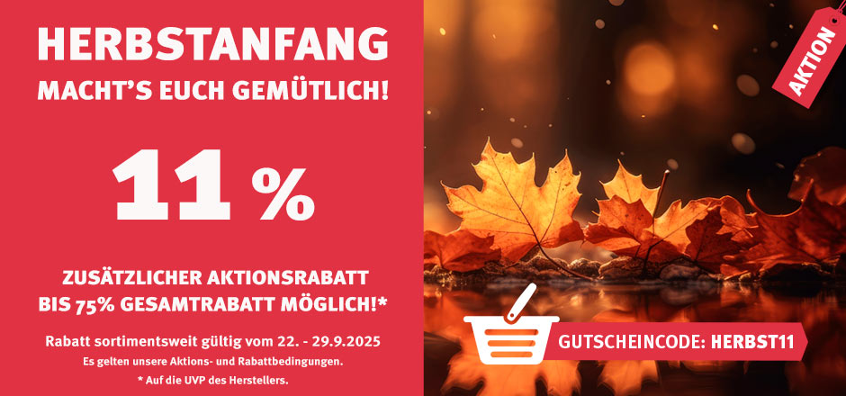 Aktion Herbstanfang mit 11% sortimentsweitem Rabatt