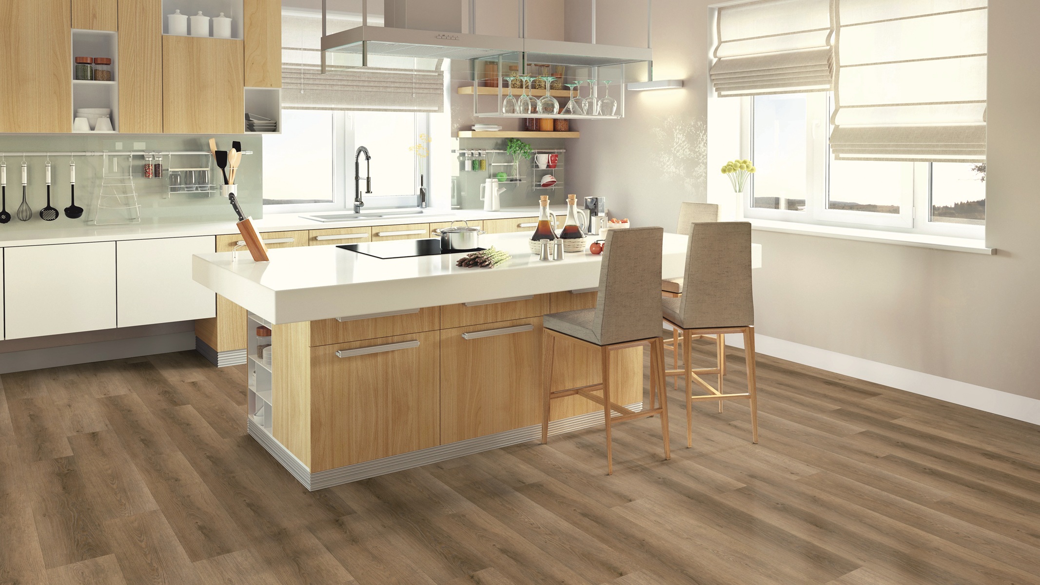 TER HÜRNE Design-Vinylboden Eiche Marie gebürstet Landhausdiele | Friends-4012853153075