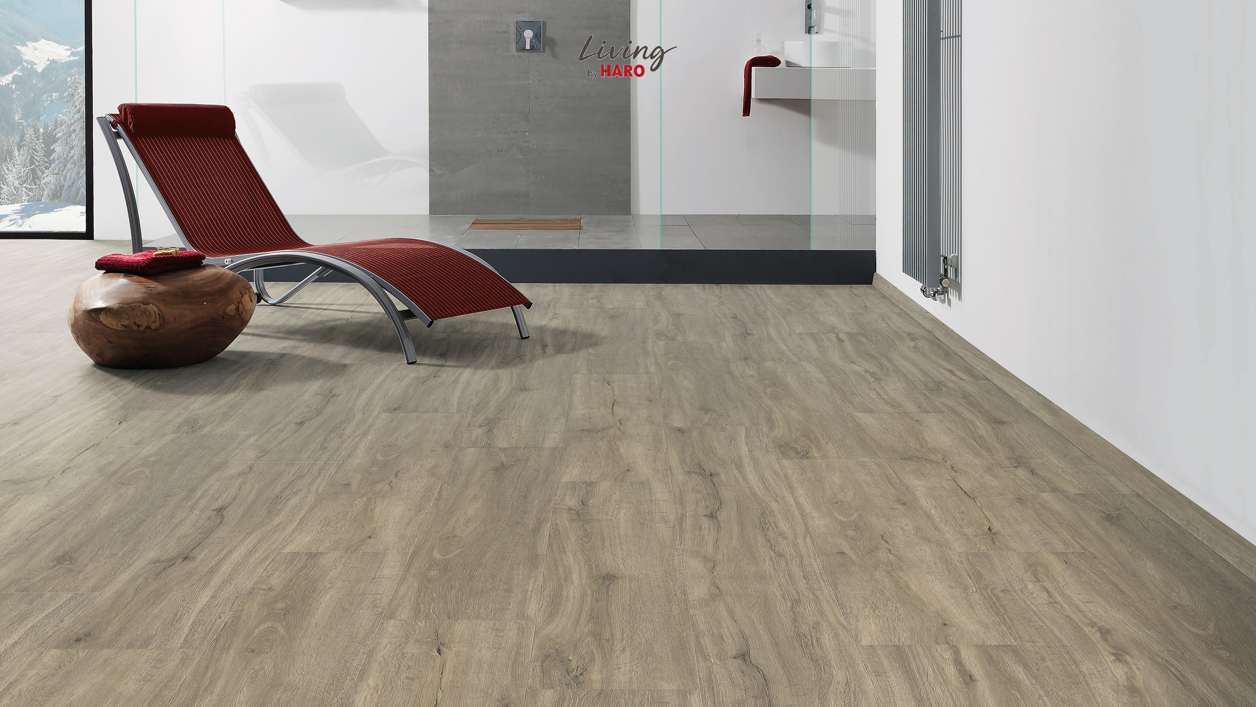 HARO Living Designboden Eiche Trient grau strukturiert Landhausdiele 4VM | HydroStar-4018427419165