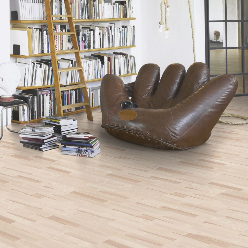 PARADOR Parkett Esche Schiffsboden 3-Stab lackversiegelt weiß | 34 m²-4014809202967