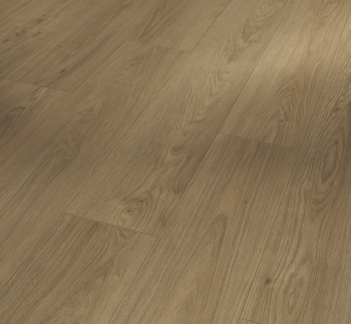PARADOR Laminat Eiche Mont Blanc braun Landhausdiele Holzstruktur 4-seitige V-Fuge | Classic 1050-4014809268703