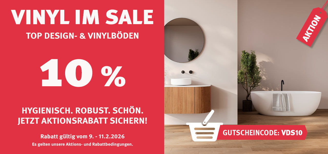 Aktion Vinyl- und Designböden mit 10% Rabatt