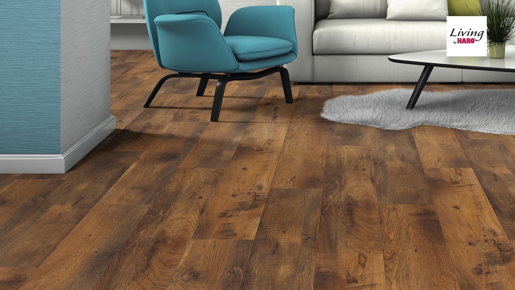 HARO Laminat Eiche Fattoria Landhausdiele 4V strukturiert matt | Living | 7 m²-4018427366728