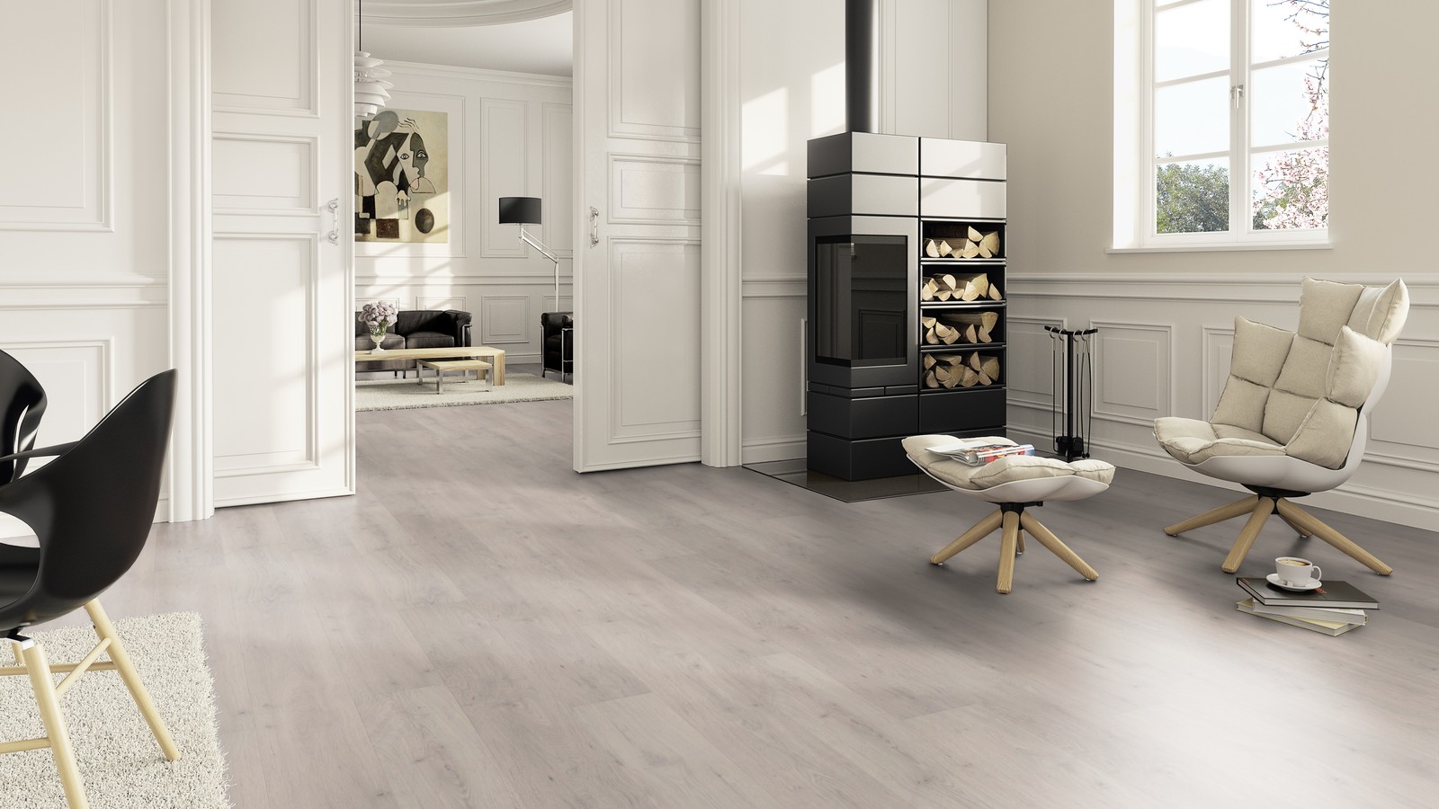 TER HÜRNE Vinylboden Eiche Helsinki weiß Landhausdiele F03 | Pure Choice Perform | 34,5 m²-4012853140969